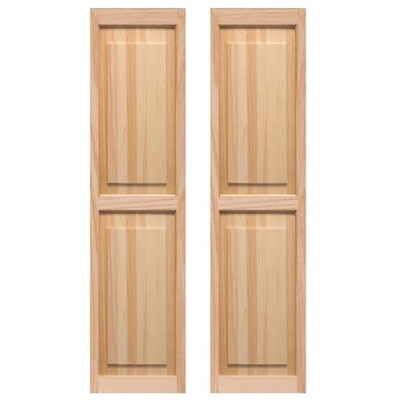 DESIGNS-DONE-RIGHT Exterior Raised Panel Shutters 15 x 51 in. DE2609816